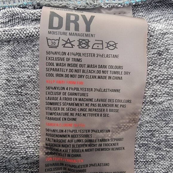 Gymshark Dry Workout Leggings Size Medium Women's Gray Heathered Full Length - Picture 4 of 5